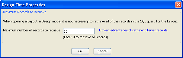 Sqr Design Time Properties